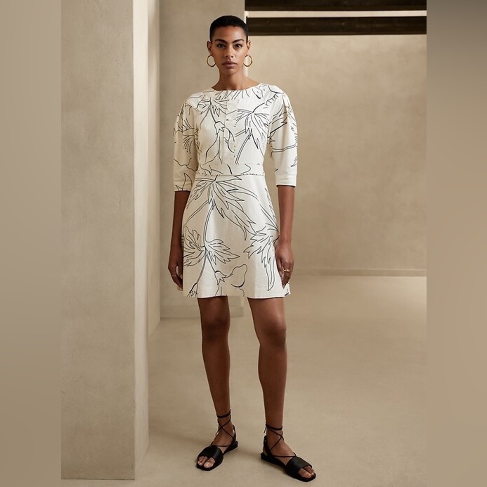 Banana Republic Factory Linen-Blend Mini Dress